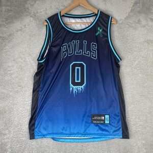 Chicago Bulls Coby White Jersey Mens Large Blue Sub Zero Player Series